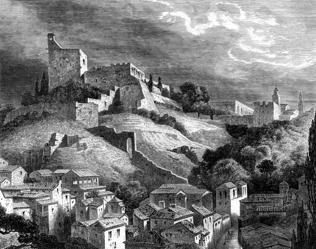 Alhambra, Granada, Sydspanien, 1800-tallet af Gustave Dore