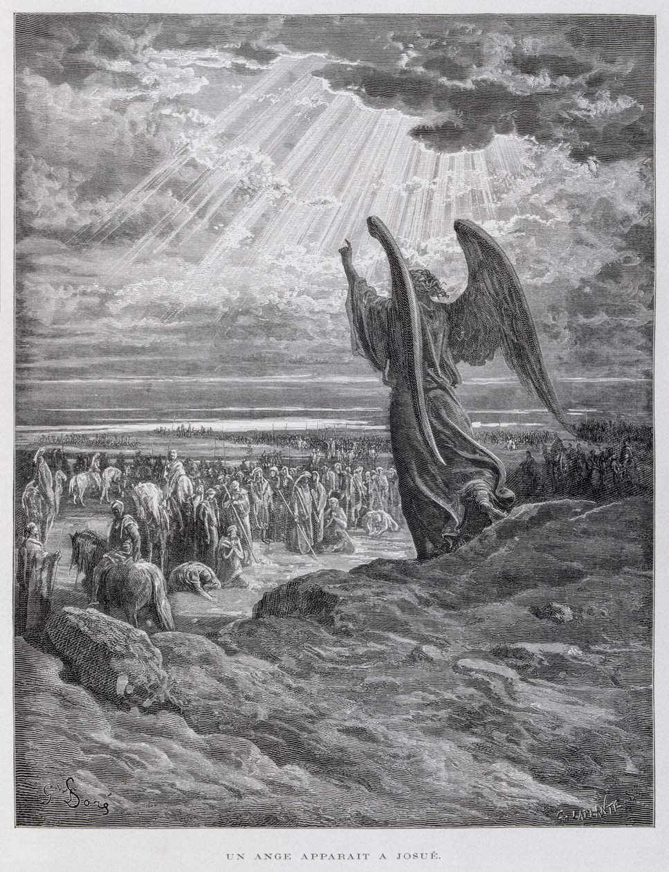 Englen viser sig for Joshua i af Gustave Dore