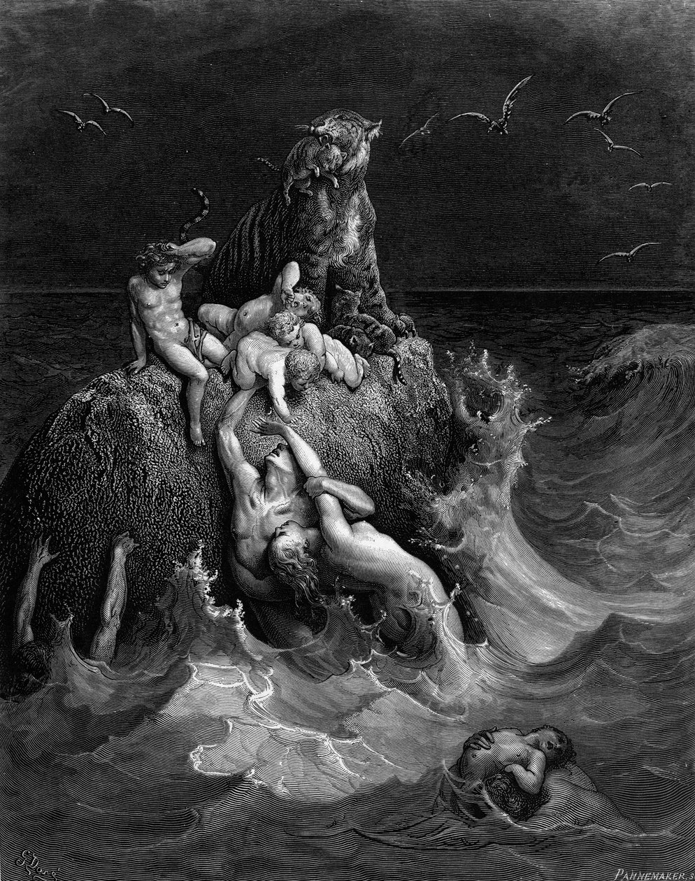 Syndfloden, 1866. af Gustave Dore