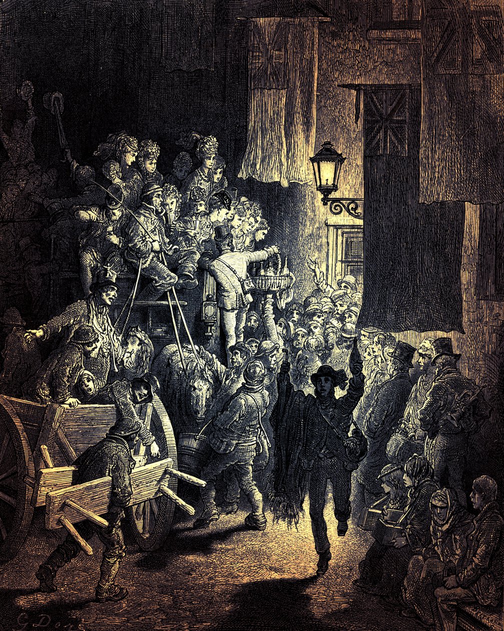 The Derby - Returning Home af Gustave Doré af Gustave Dore