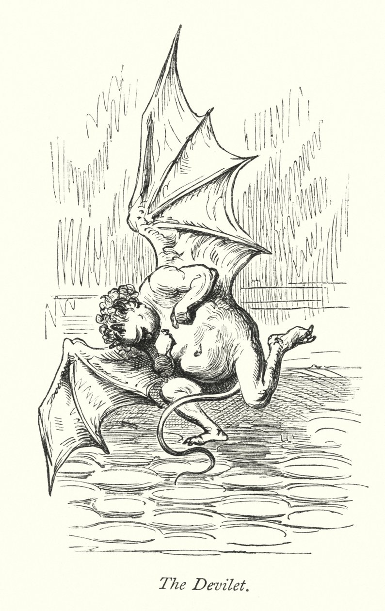 Djævelen (kobberstik) af Gustave Dore