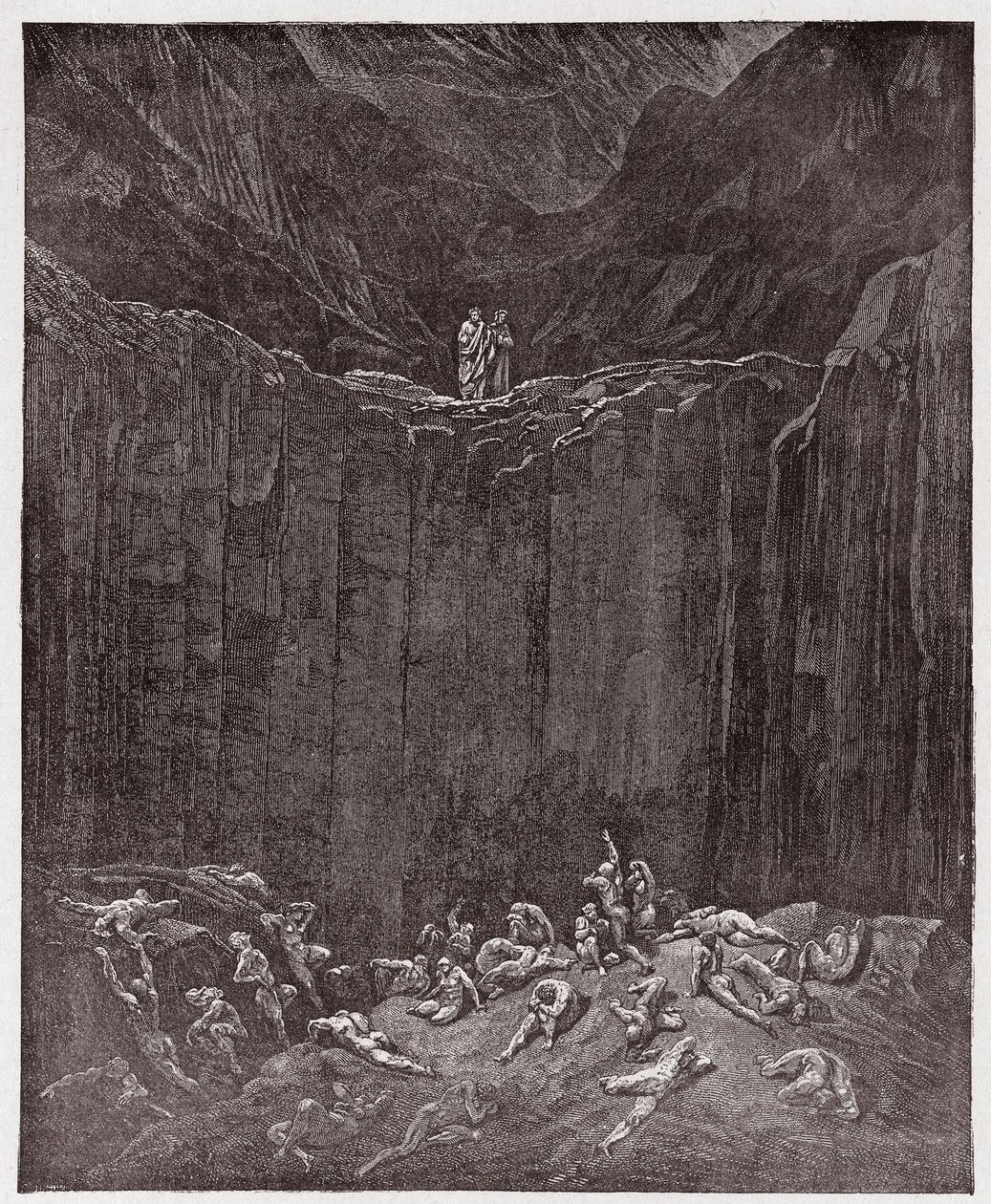 Den guddommelige komedie (La Divina Commedia, La Divine Comedie), Inferno, Canto 29: Forfalskerne pines i dalen - af Dante Alighieri (1265-1321) - Illustration af Gustave Dore (1832-1883) af Gustave Dore