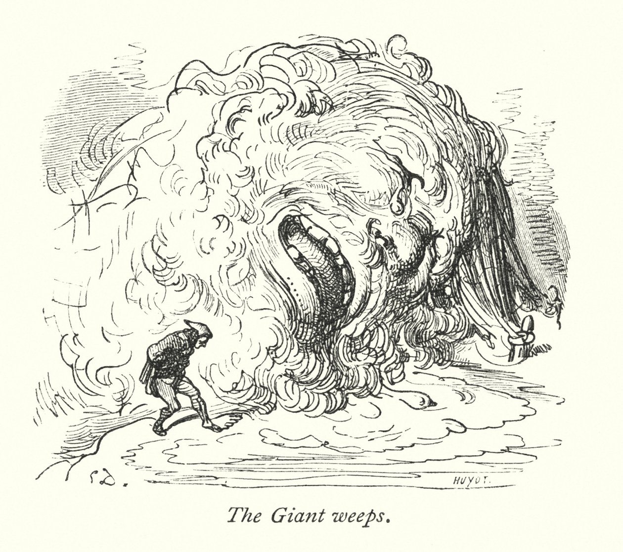 Kæmpen græder (kobberstik) af Gustave Dore