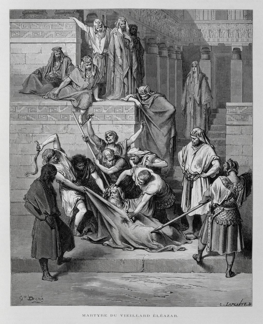 Eleazars martyrium, illustration fra Dore-bibelen af Gustave Dore