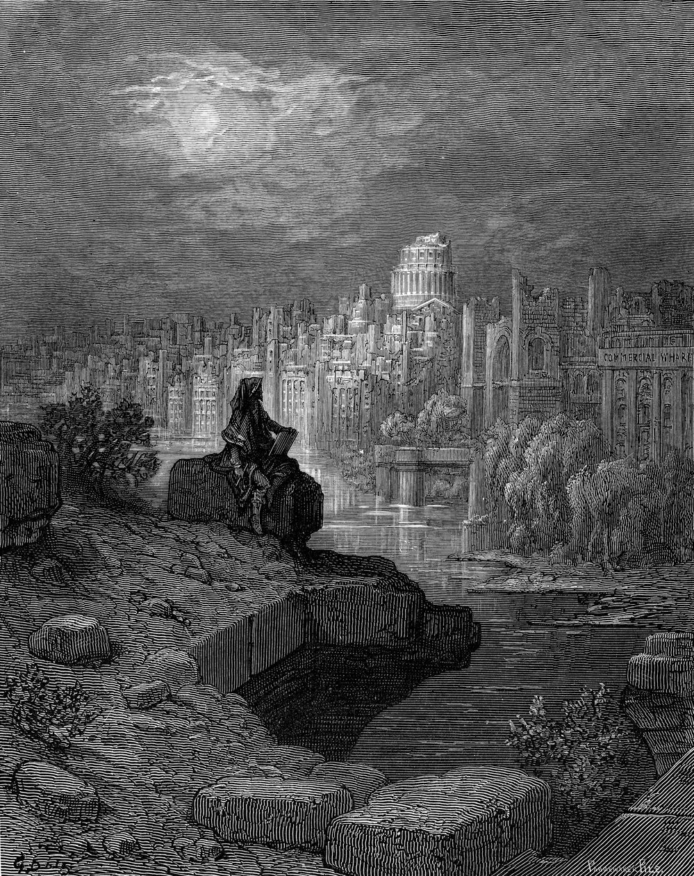 The New Zealander af Gustave Doré af Gustave Dore