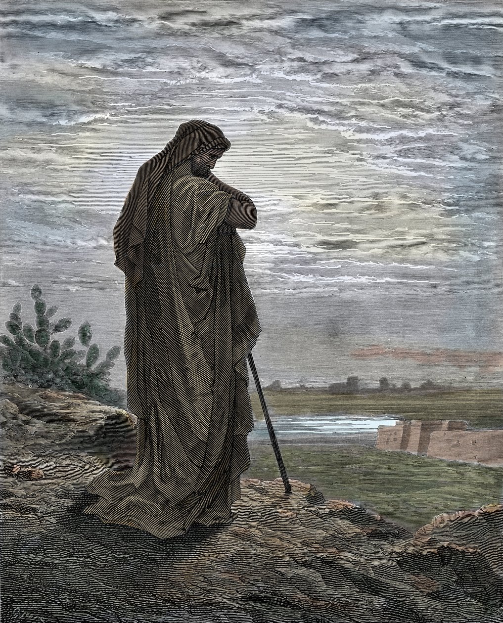 Profeten Amos gravering fra "Bibelen" af Gustave Dore (1832-1883) af Gustave Dore
