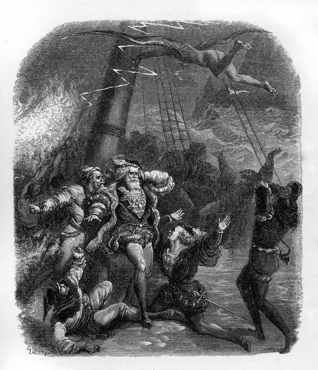 Stormen - Shakespeare af Gustave Dore
