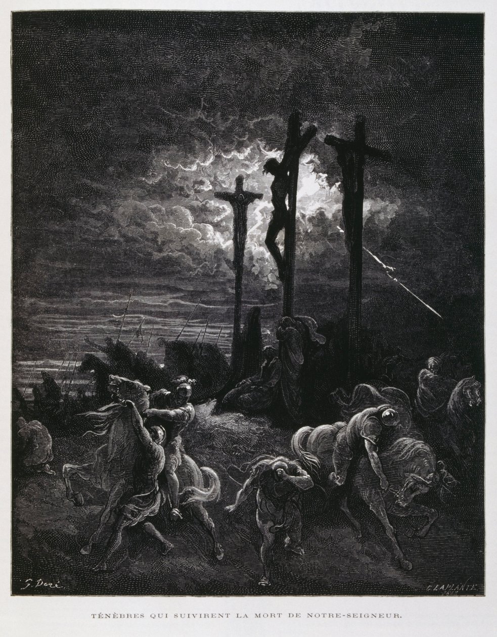 Korsfæstelsen af Kristus, illustration fra Dore-bibelen af Gustave Dore