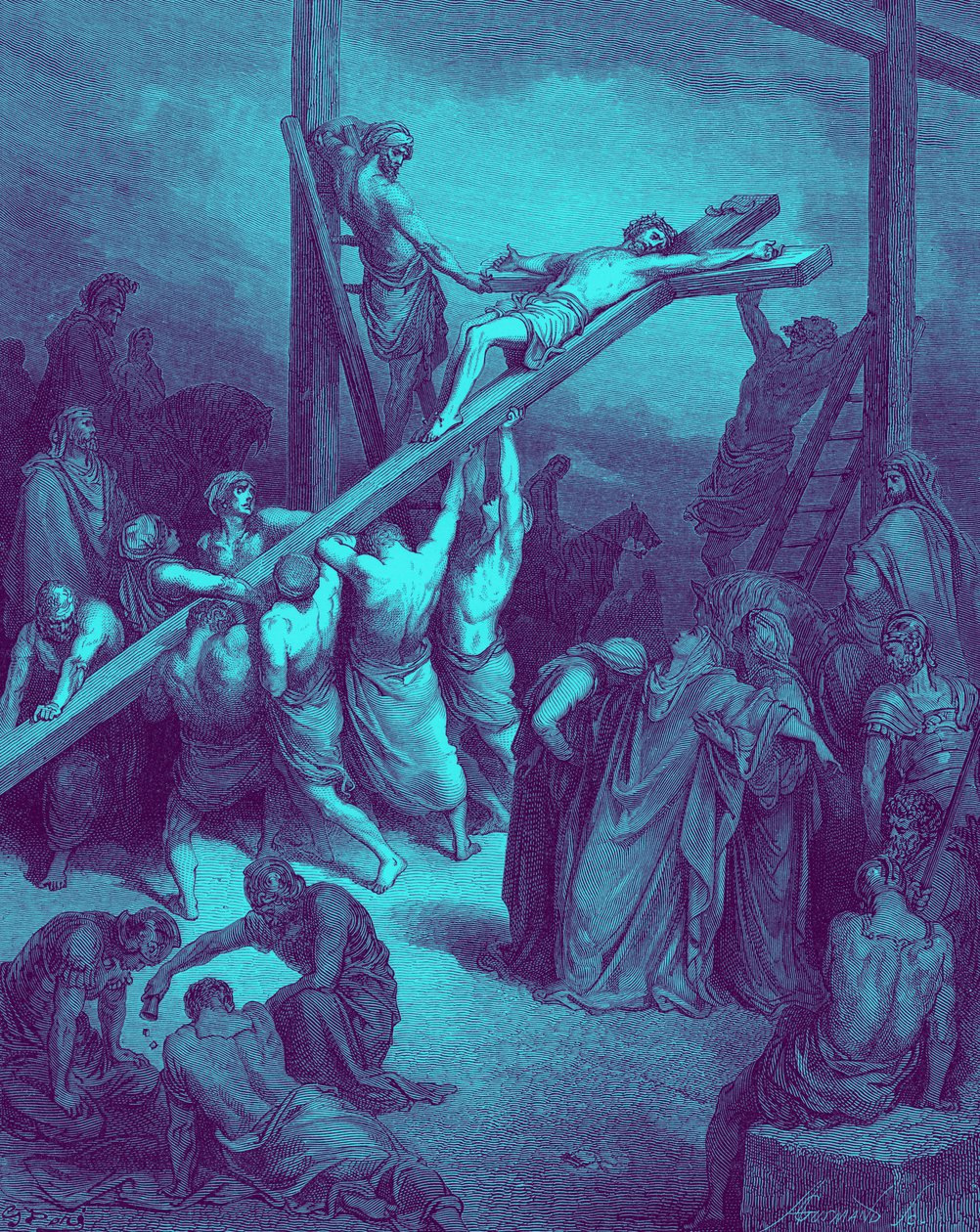 Korsets opstilling - Bibelen af Gustave Dore