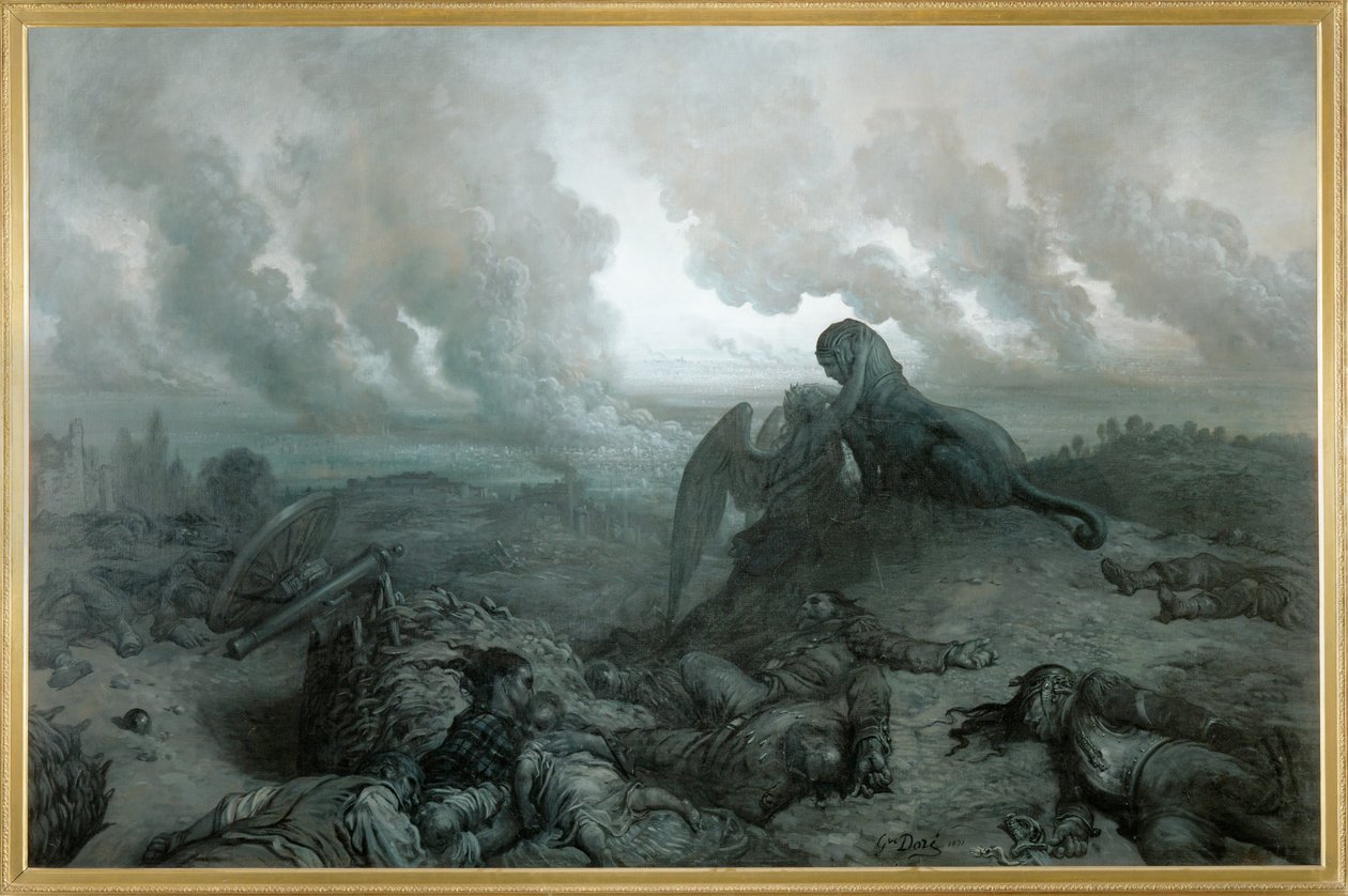 Gåden (maleri på lærred) af Gustave Dore