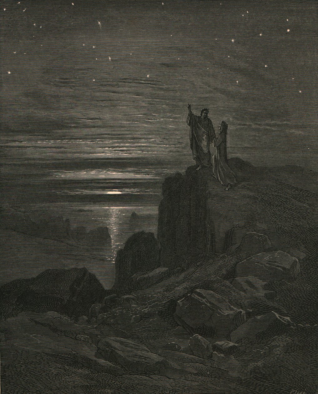 Derfra udsendte vi igen stjernerne, c1890. af Gustave Dore