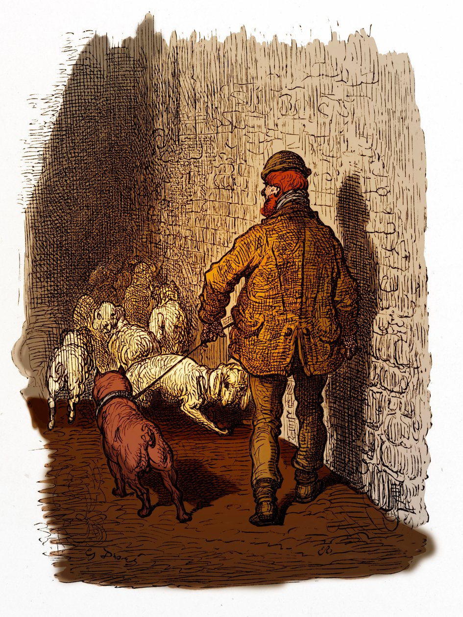Victoriansk London Docks-gravering af Gustave Doré af Gustave Dore