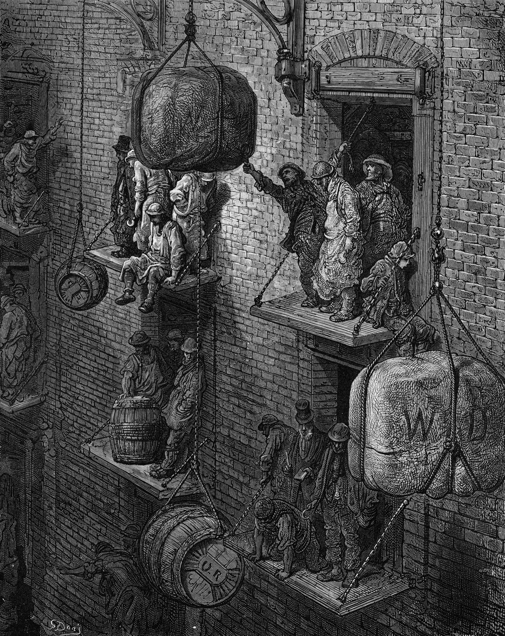 Victoriansk varehus i London af Gustave Dore