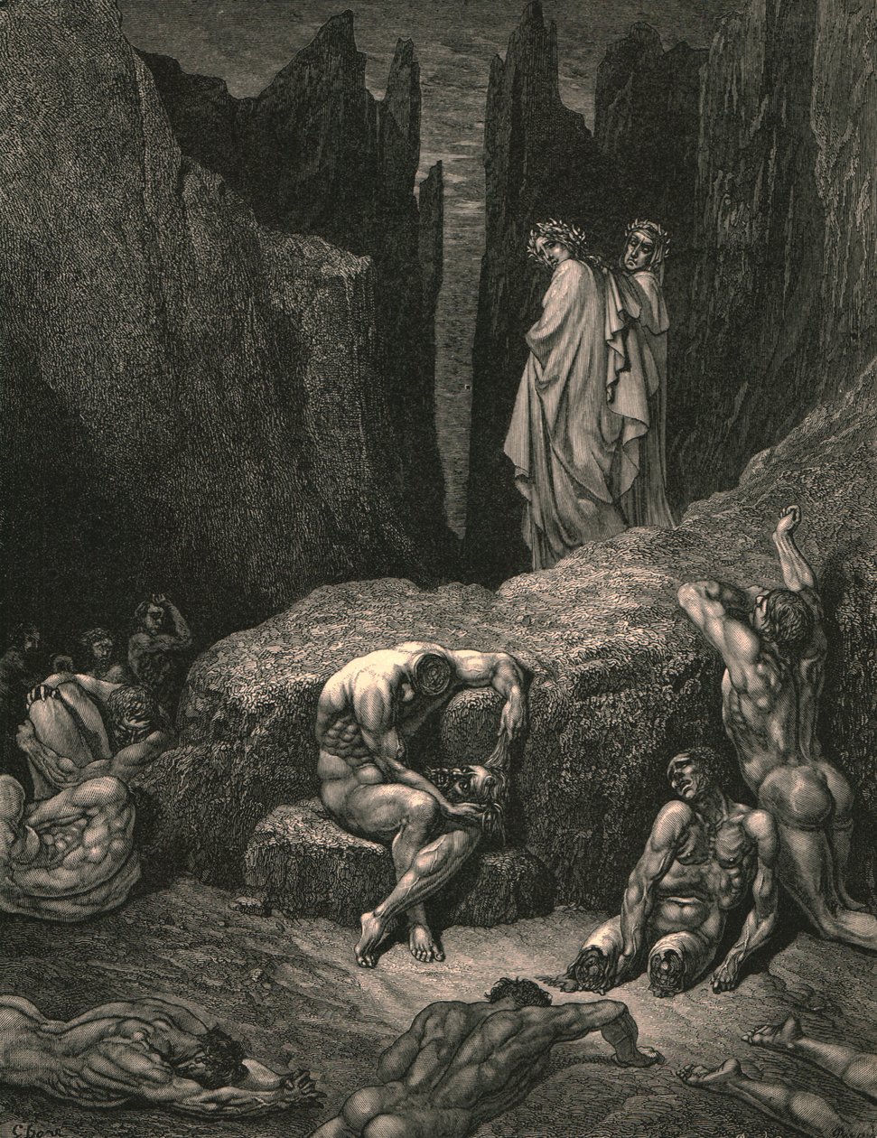 Derfor fastgør endnu dit syn nedenfor blandt de lemlæstede og elendige nuancer, c1890. af Gustave Dore