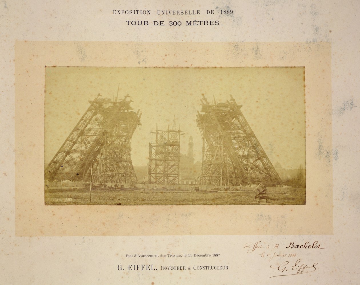Opførelse af Eiffeltårnet af Gustave Eiffel