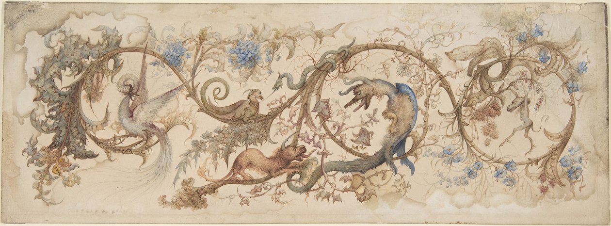 Allegori over laster, 1840-98. af Gustave Gustave Moreau,Moreau