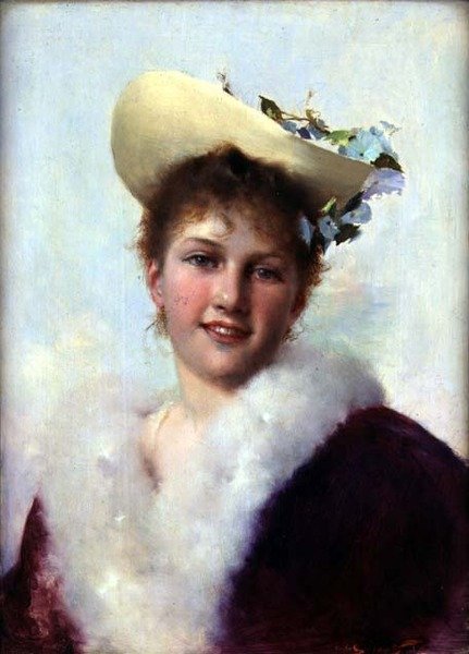 Påskehjelmen (olie på panel) af Gustave Jacquet