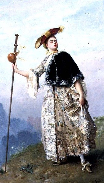 Den moderigtige kvinde (panel) af Gustave Jacquet