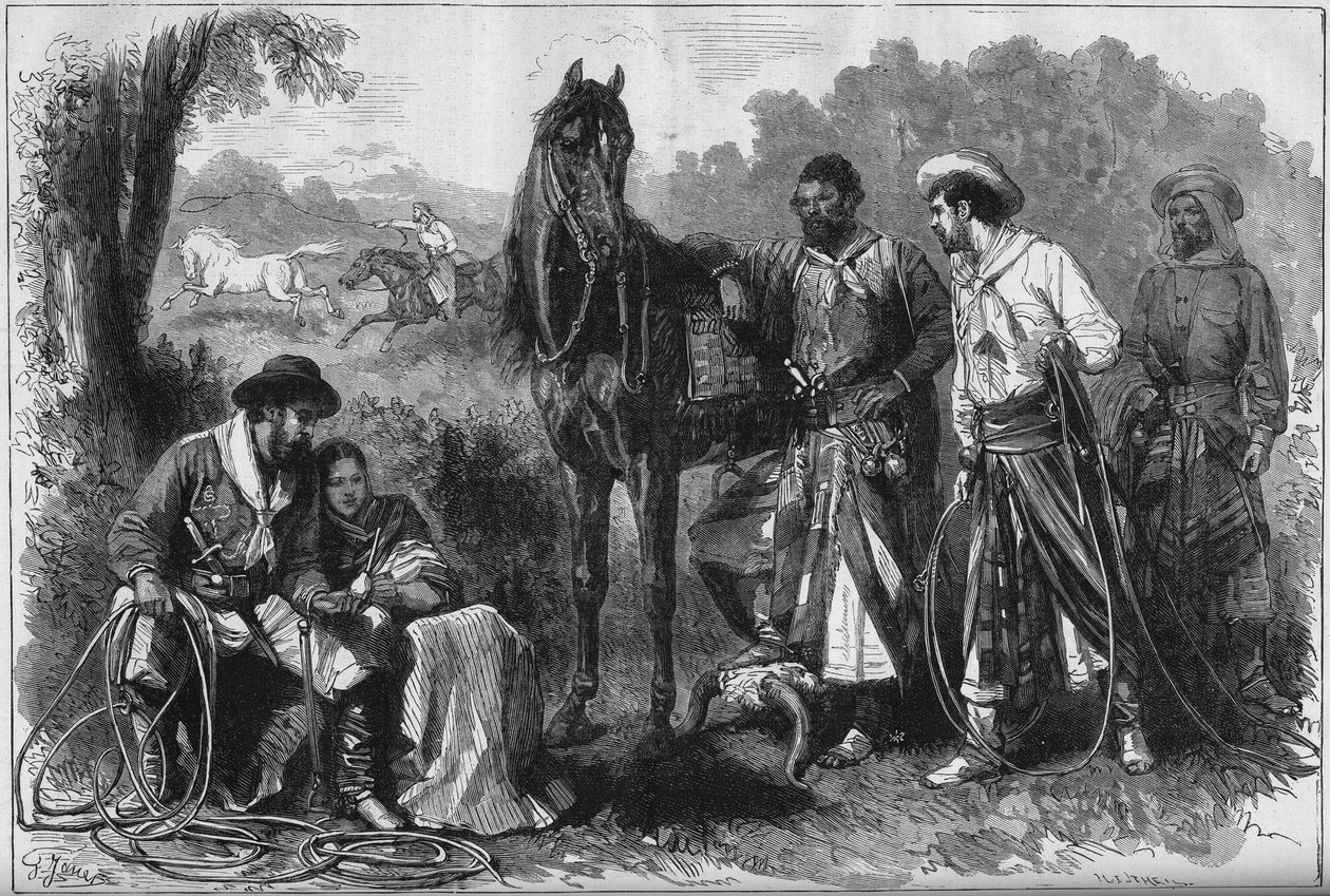 Verdensudstilling 1878 i Paris: Sydamerikanske gauchos på Jardin d