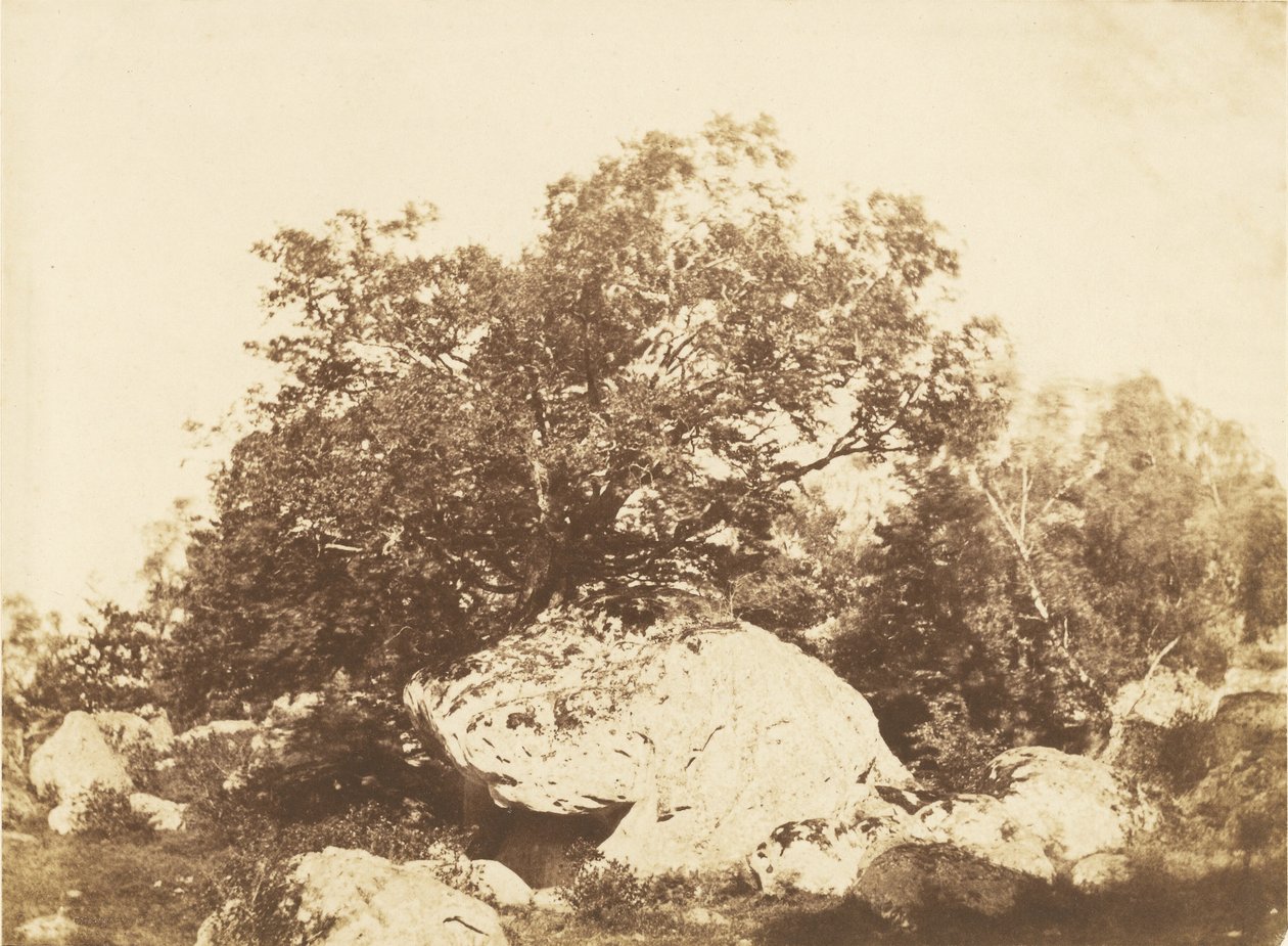 Kampesten ved Cabat, Epine Crossroads Fontainebleau-skoven af Gustave Le Gray