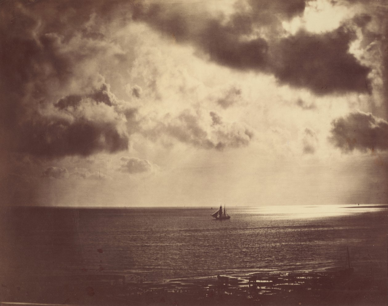 Briggen på vandet,1856 (foto) af Gustave Le Gray