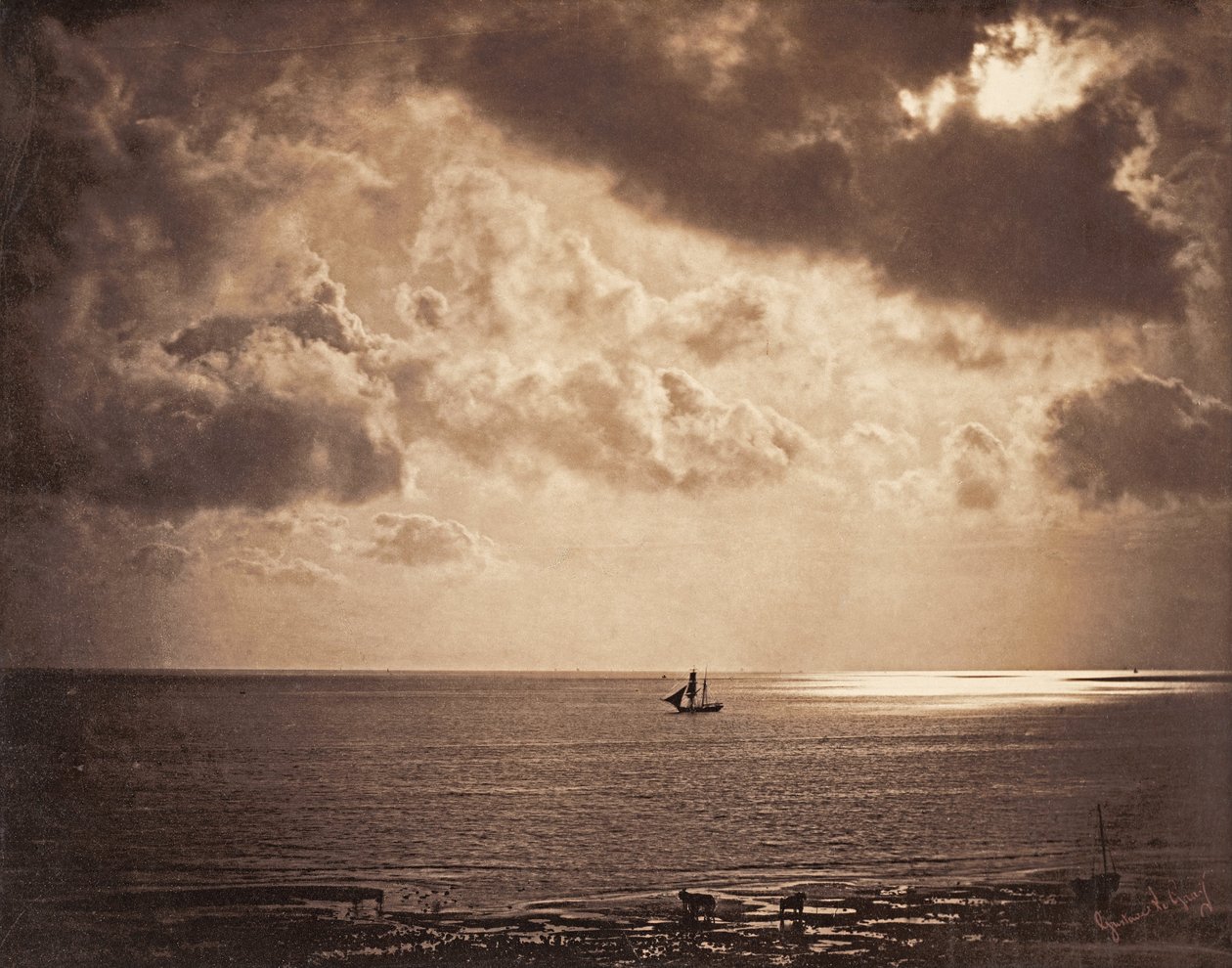 Briggen på vandet af Gustave Le Gray