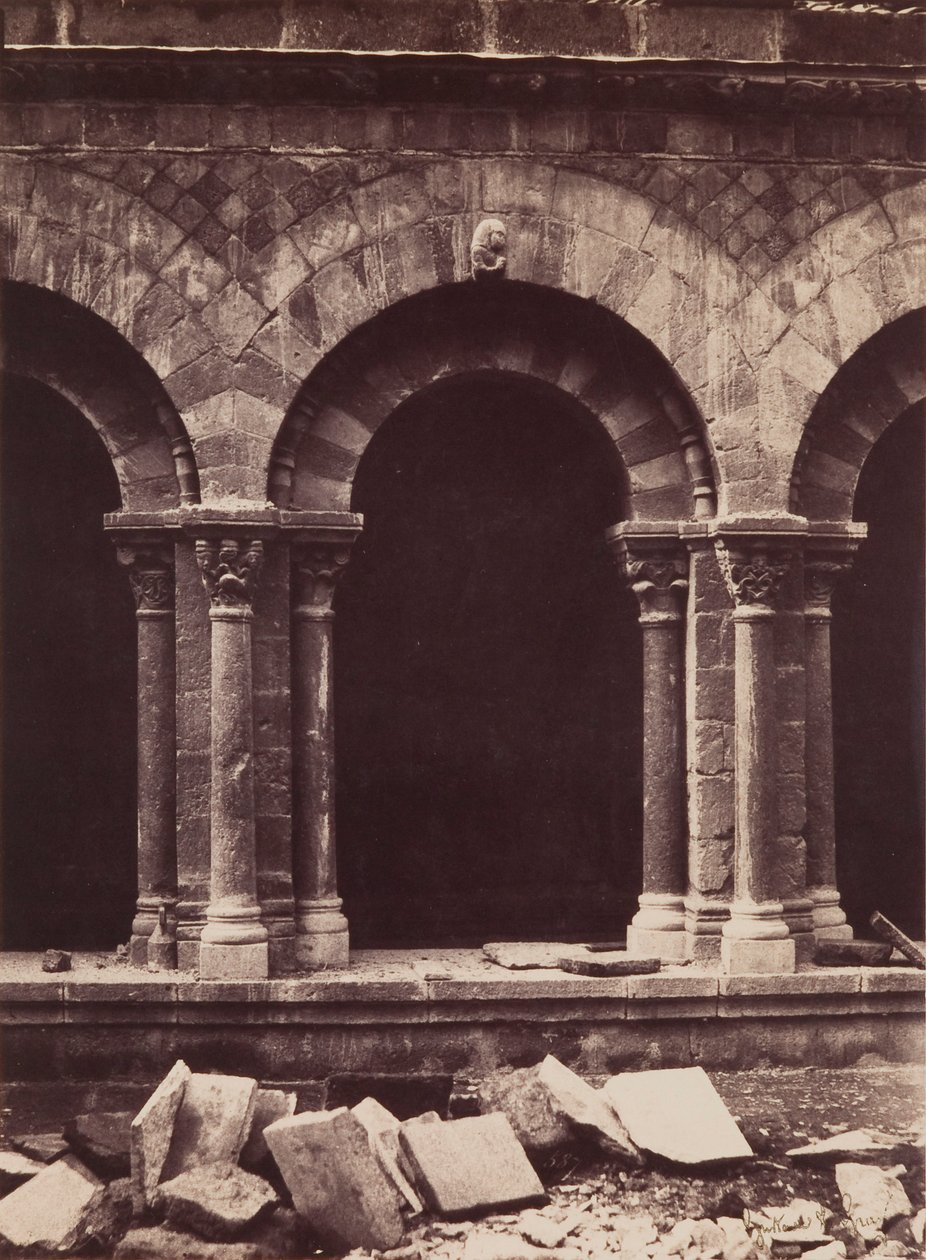 Notre-Dame-katedralen, detalje af klosterarkaden, Le Puy af Gustave Le Gray