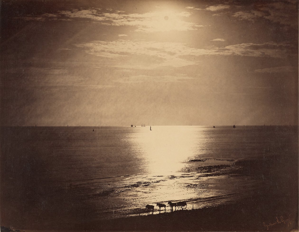 Le Soleil au Zénith - Océan / Solen ved Zenith, Normandiet af Gustave Le Gray