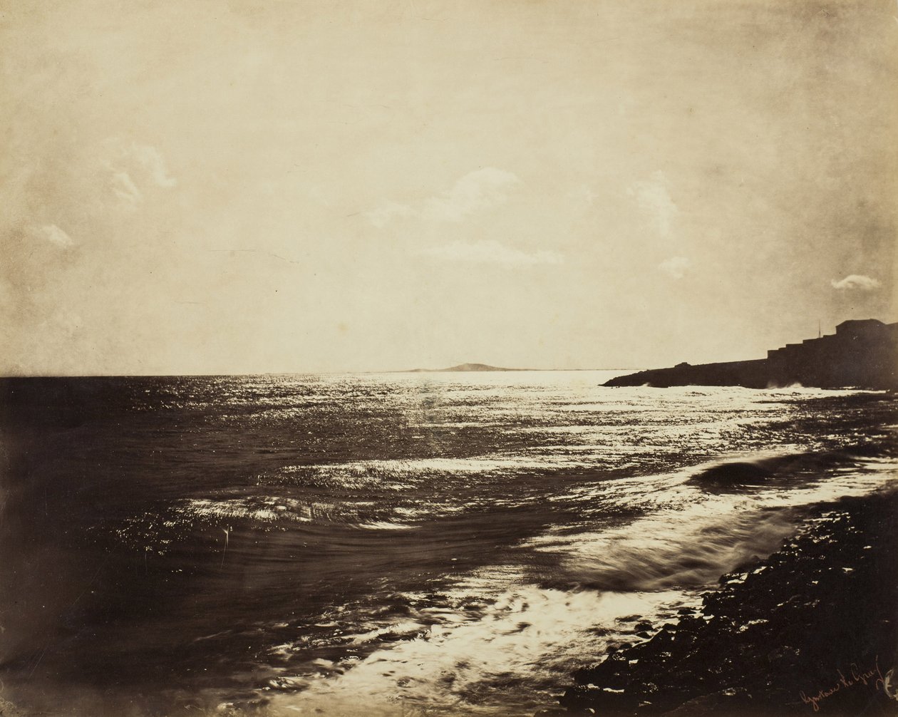 Middelhavet med Agde-bjerget, 1857 af Gustave Le Gray