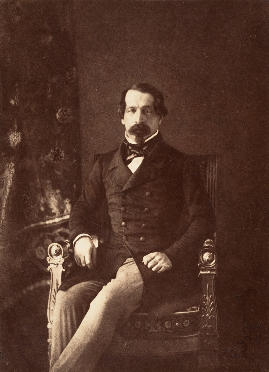 Portræt af Louis-Napoleon Bonaparte som prins-præsident, 1852. af Gustave Le Gray