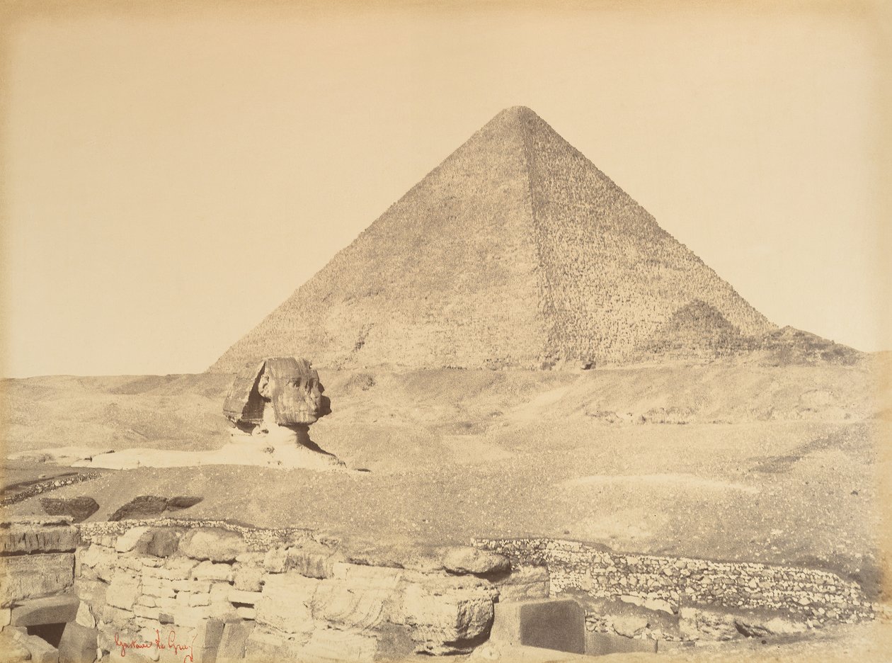 Pyramiderne i Giza, 1865-69. af Gustave Le Gray