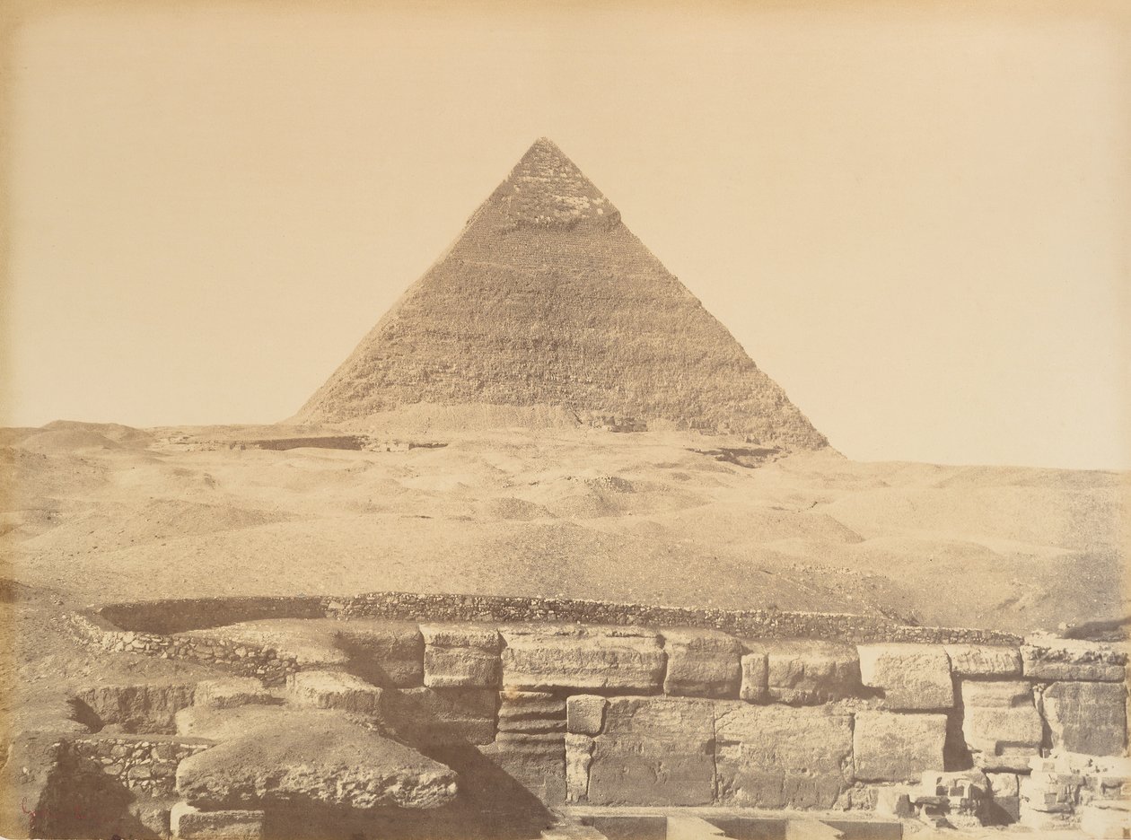 Pyramiderne i Giza, 1865-69. af Gustave Le Gray