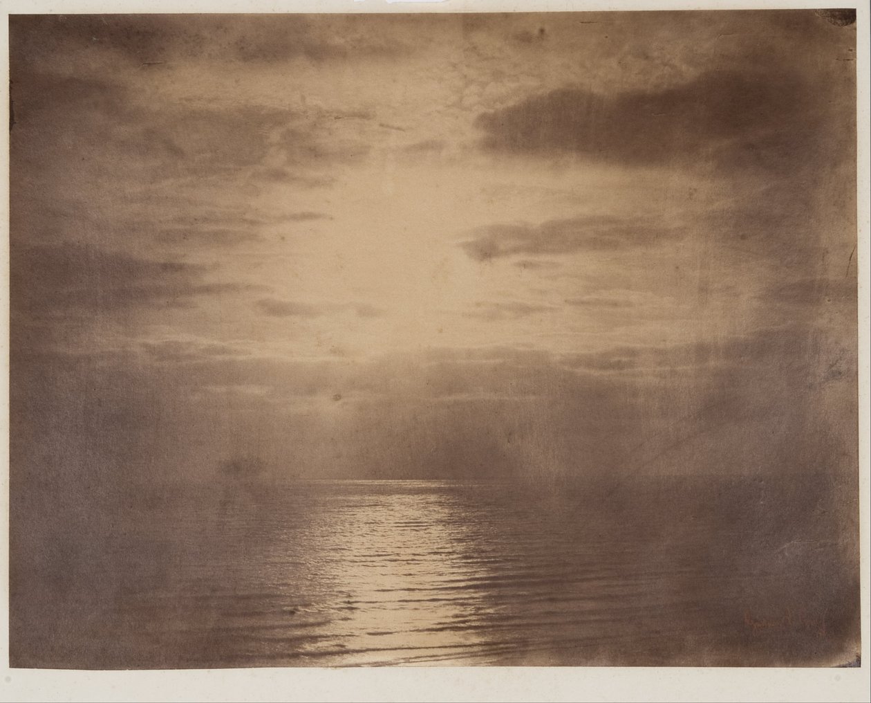 Solens effekt i skyerne - havet af Gustave Le Gray