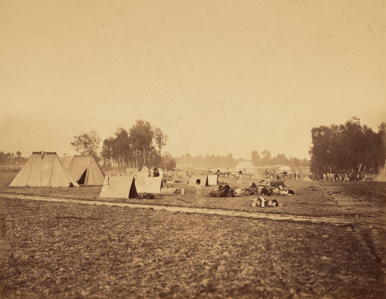 [Telte og militært udstyr, Camp de Chalons] af Gustave Le Gray