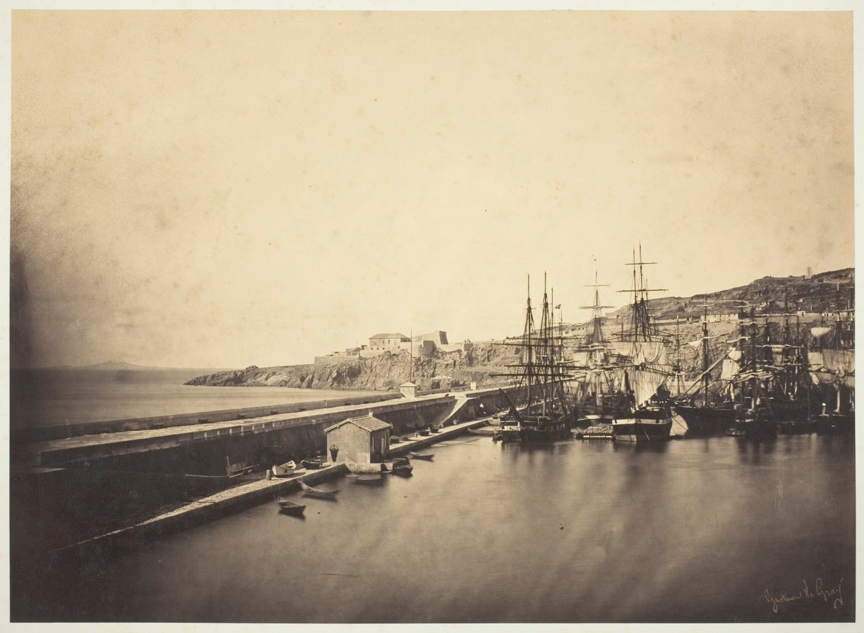 Anløbsbroen ved Sète af Gustave Le Gray