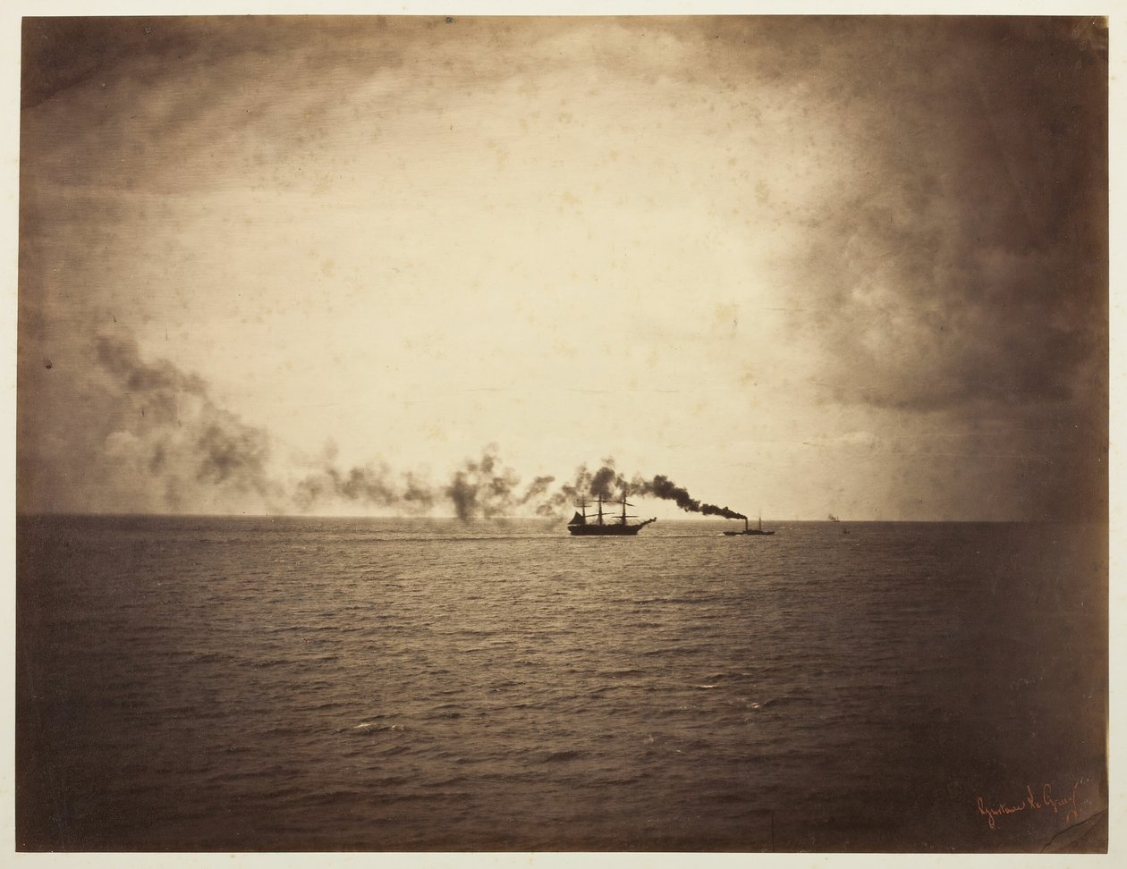 Slæbebåden, 185657. af Gustave Le Gray