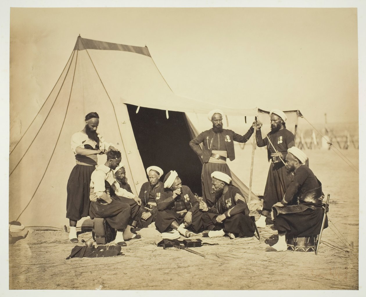 Unavngivne Zouaves, 1857. af Gustave Le Gray