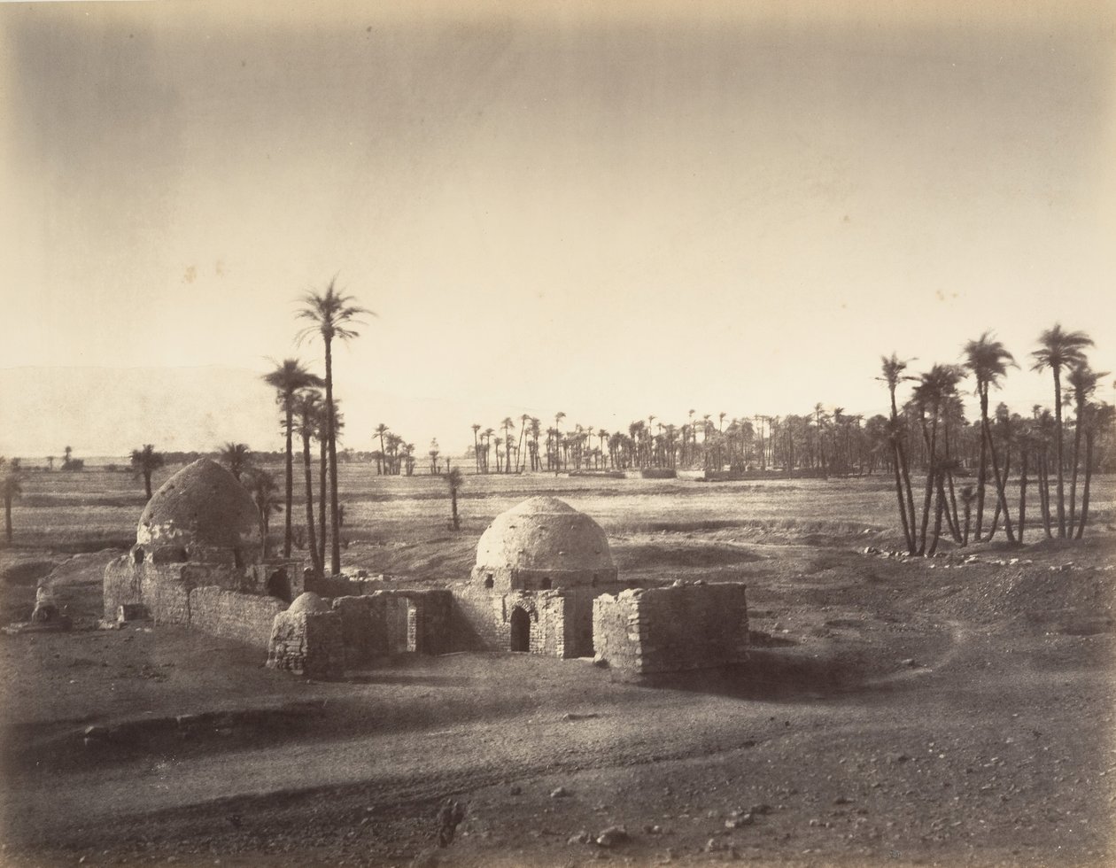 Udsigt over Thebens sletten taget fra templet i Karnac, 1867. af Gustave Le Gray