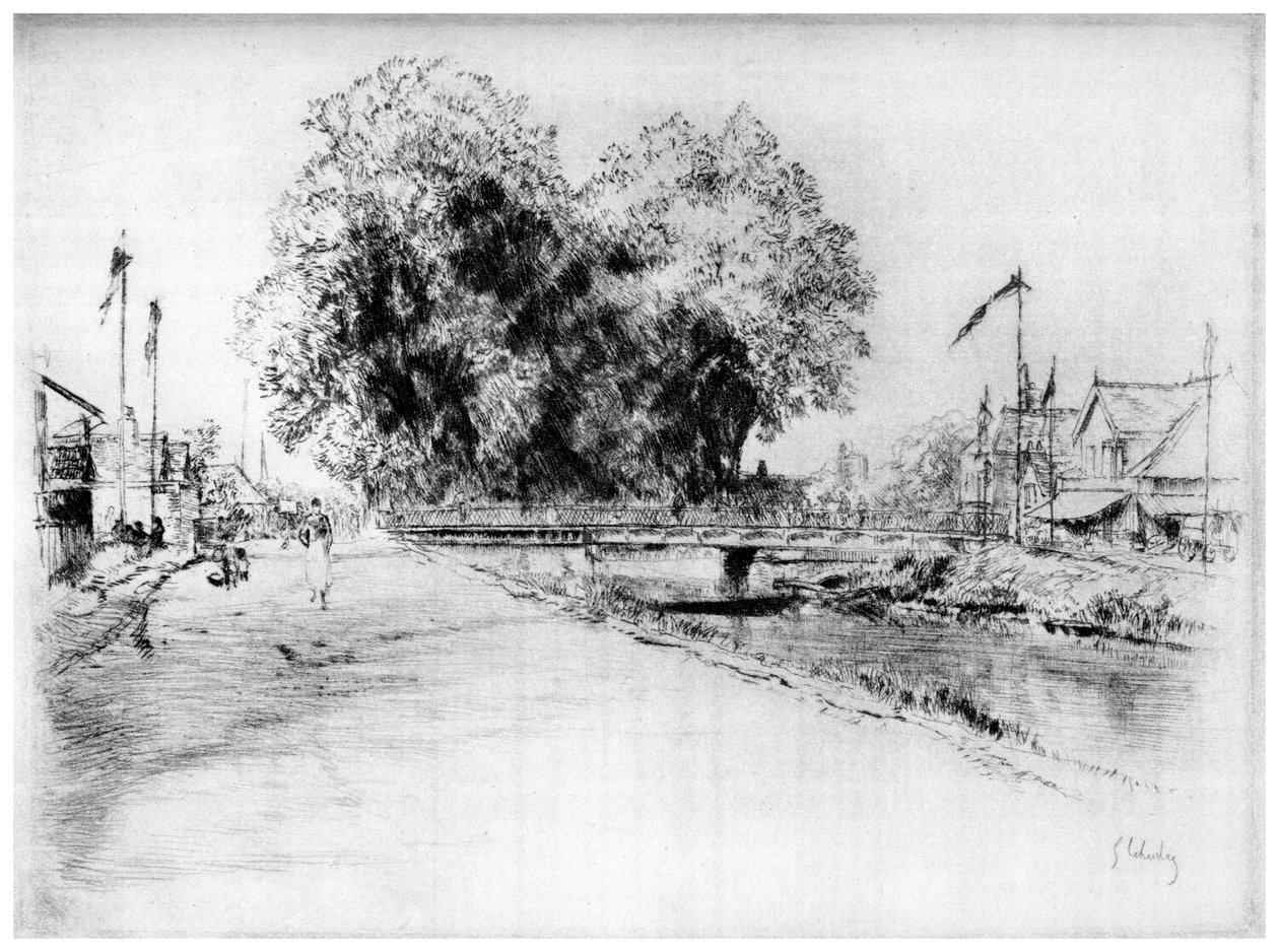 Canal a Troyes, c1880-1930 1924 af Gustave Leheutre
