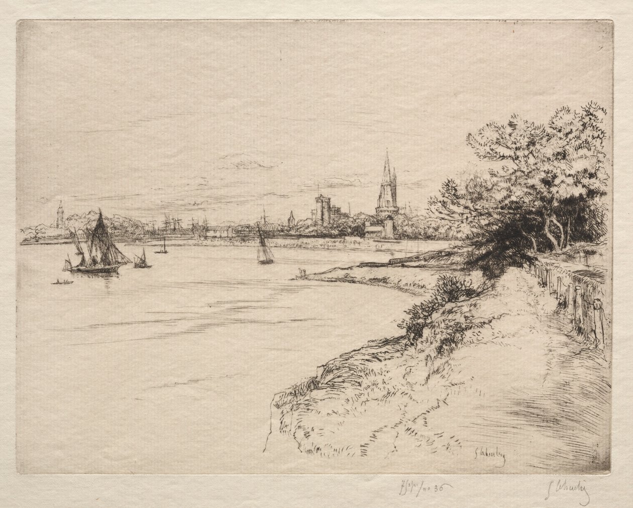 Cliff of Orbigny. af Gustave Leheutre