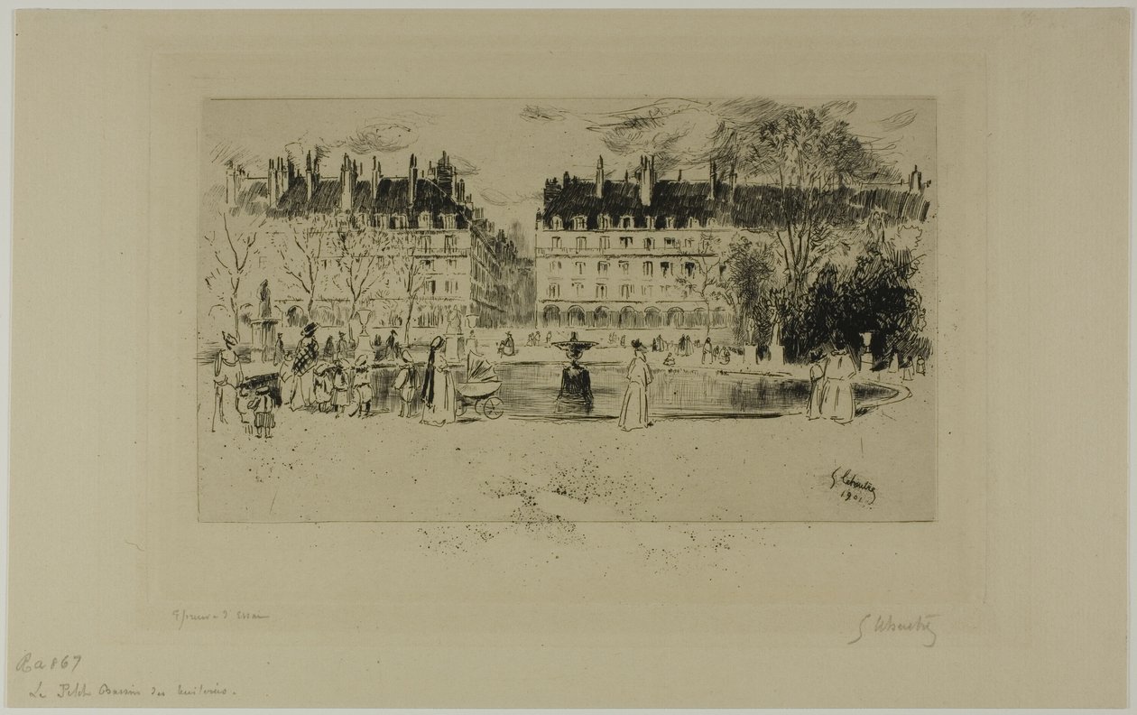 Lille Dam ved Tuilerierne af Gustave Leheutre