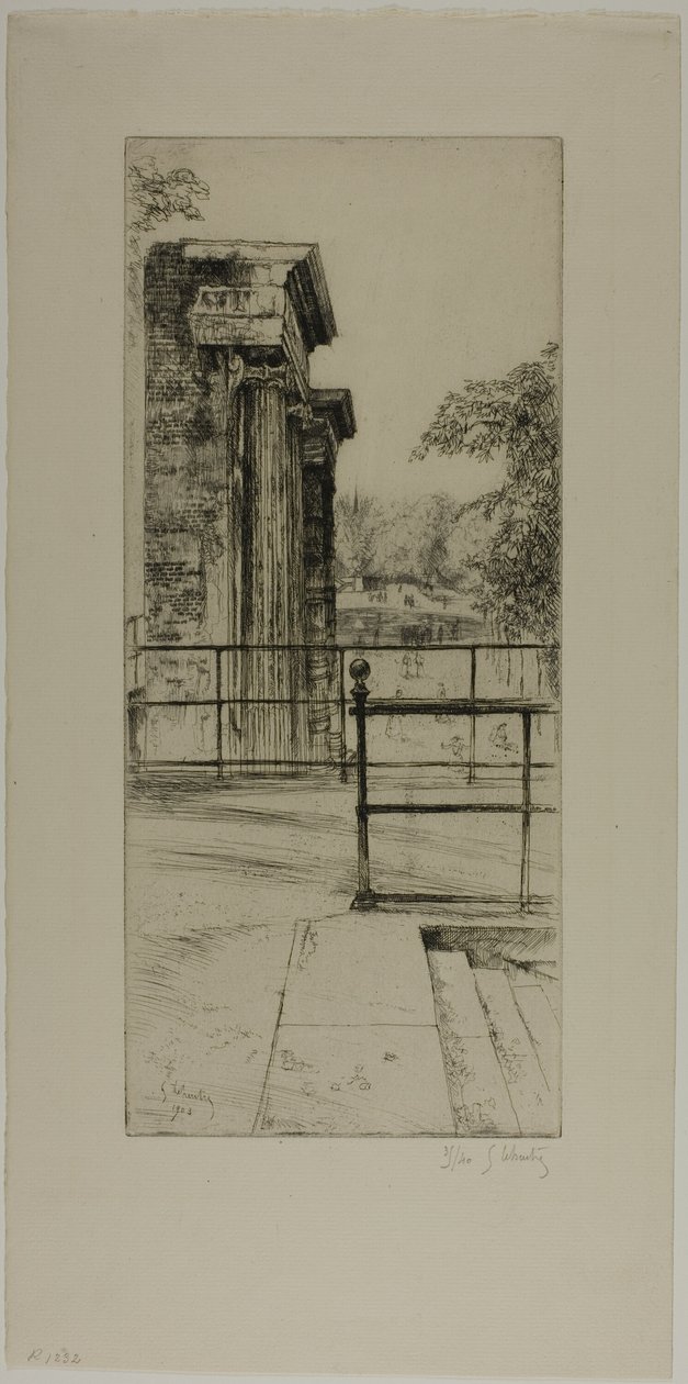Ruinerne af de gamle Tuilerier, Paris af Gustave Leheutre