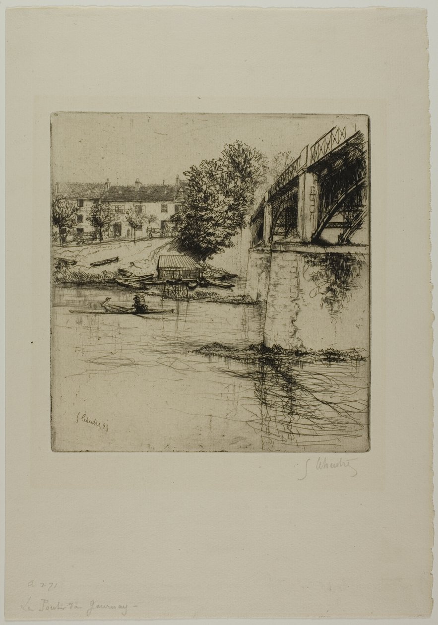 Broen ved Fournay, fra siden af Gustave Leheutre