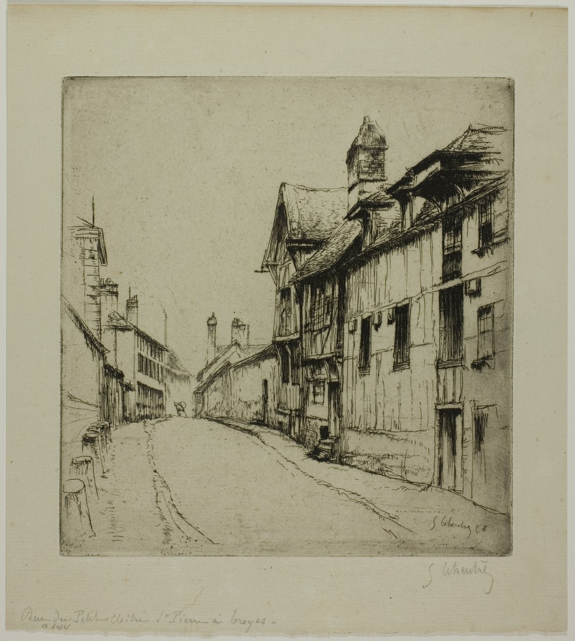 Den lille klostergade, Troyes af Gustave Leheutre