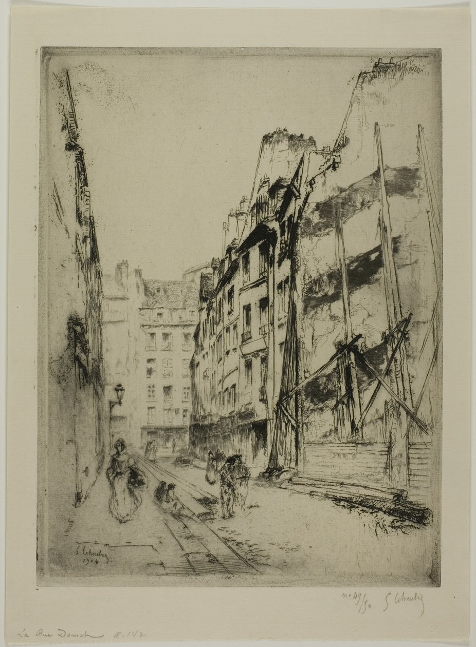 Rue Domat, Paris af Gustave Leheutre