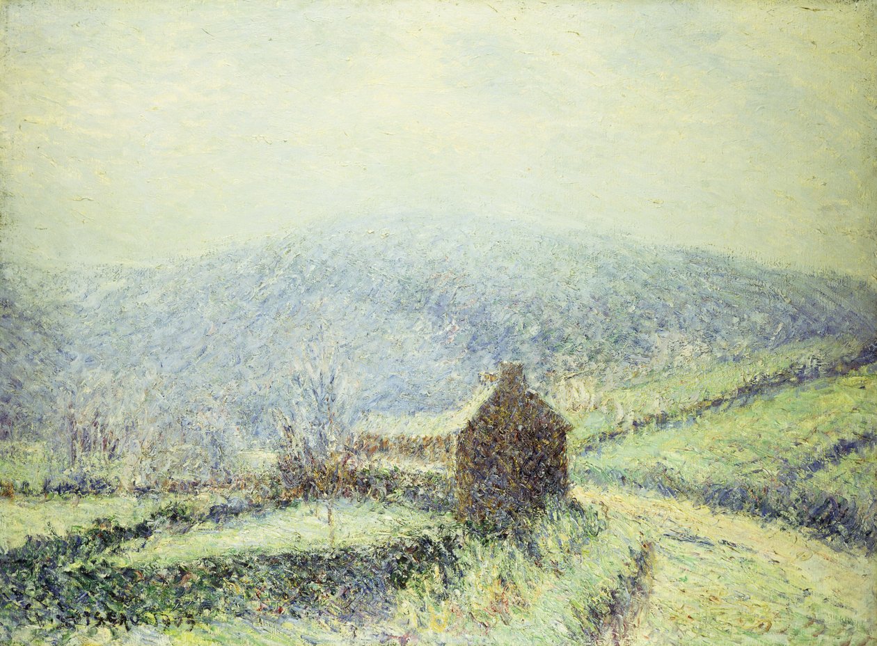 Rimfrost ved Huelgoat, Finistere; Hvid gelé med Huelgoat Finistere, 1903 af Gustave Loiseau