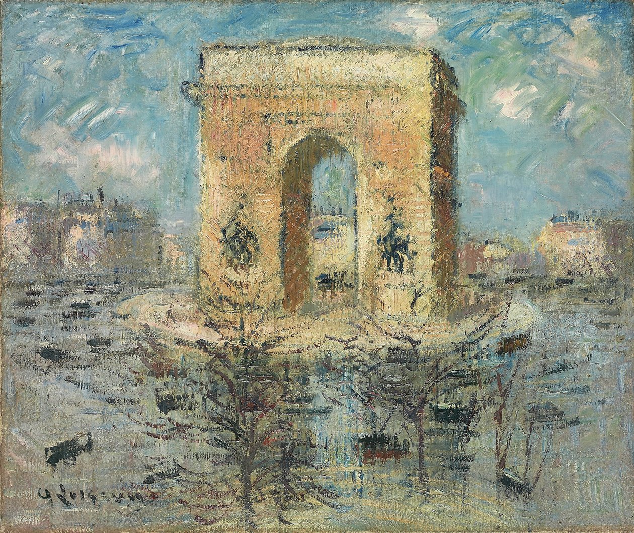 Triumfbuen, Place de l"Etoile, 1929 af Gustave Loiseau
