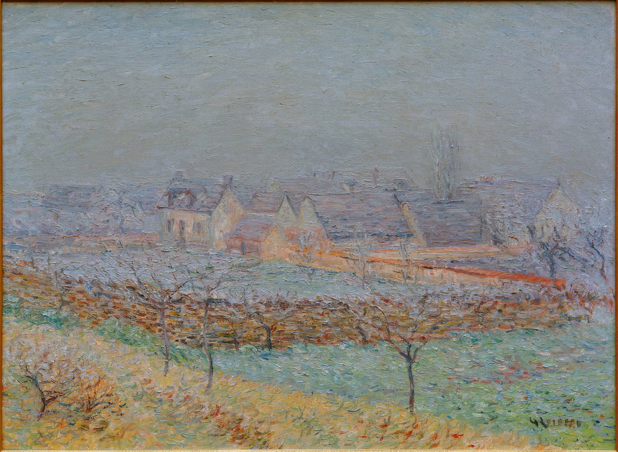 Landsbyen i foråret - Seine-dalen ved Damps af Gustave Loiseau