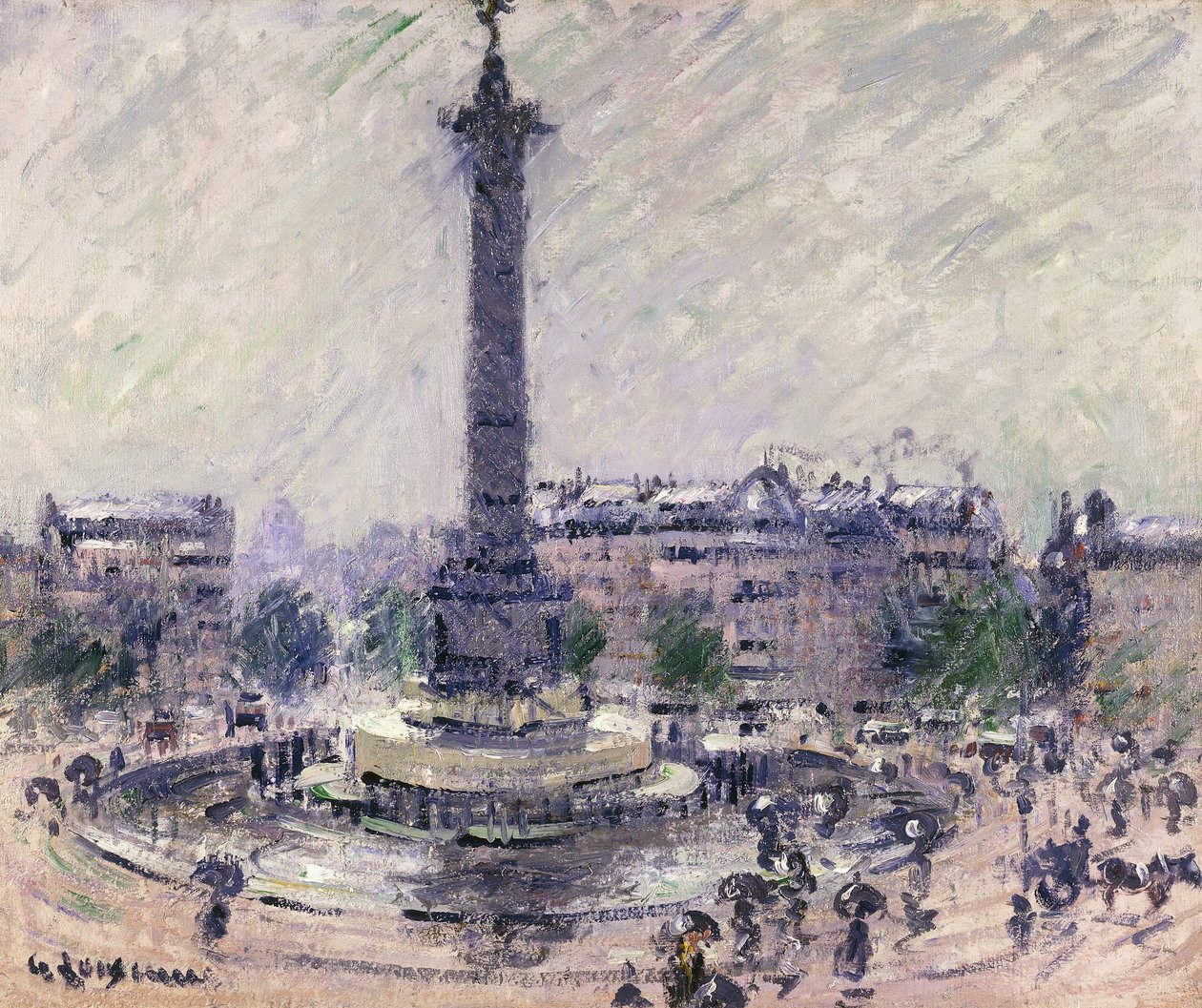 Paris, Place de la Bastille, ca. 1922 af Gustave Loiseau