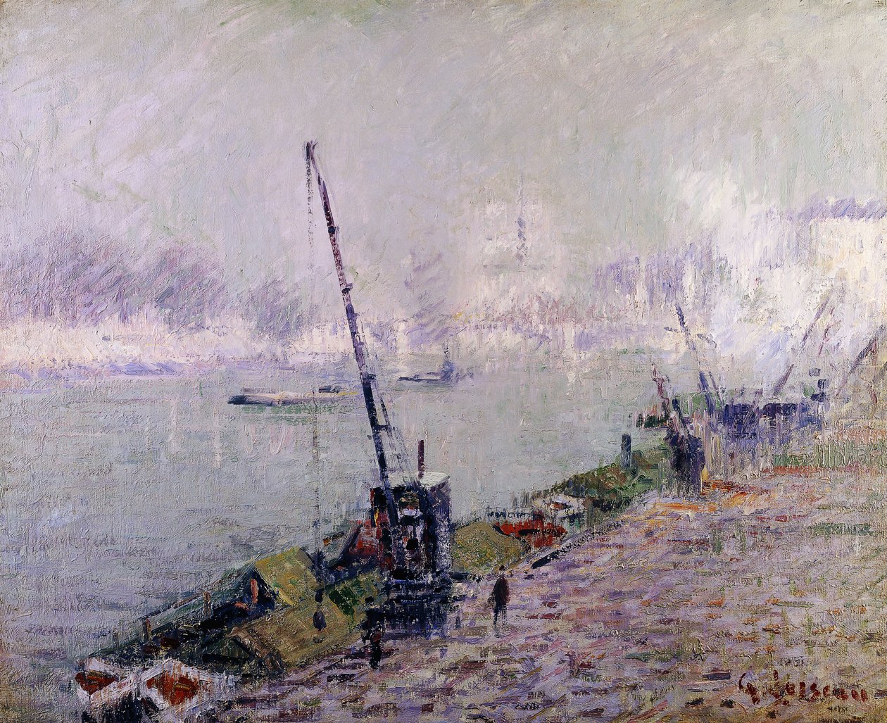 Paris, Henri IV-broen, om morgenen; Paris, Le Pont Henri IV, Le Matin, af Gustave Loiseau